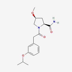 (2S,4S)-4-methoxy-1-[2-(3-propan-2-yloxyphenyl)acetyl]pyrrolidine-2-carboxamide