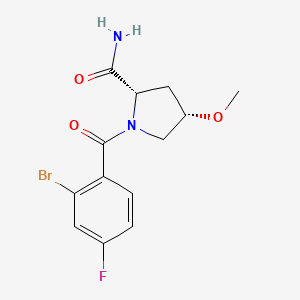 (2S,4S)-1-(2-bromo-4-fluorobenzoyl)-4-methoxypyrrolidine-2-carboxamide