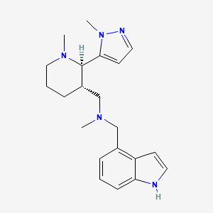 N-(1H-indol-4-ylmethyl)-N-methyl-1-[(2R,3S)-1-methyl-2-(2-methylpyrazol-3-yl)piperidin-3-yl]methanamine