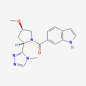 1H-indol-6-yl-[(2S,4R)-4-methoxy-2-(4-methyl-1,2,4-triazol-3-yl)pyrrolidin-1-yl]methanone