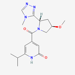 4-[(2S,4R)-4-methoxy-2-(4-methyl-1,2,4-triazol-3-yl)pyrrolidine-1-carbonyl]-6-propan-2-yl-1H-pyridin-2-one