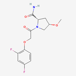 (2S,4S)-1-[2-(2,4-difluorophenoxy)acetyl]-4-methoxypyrrolidine-2-carboxamide