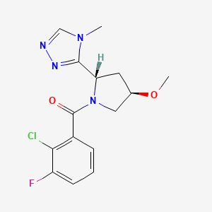 (2-chloro-3-fluorophenyl)-[(2S,4R)-4-methoxy-2-(4-methyl-1,2,4-triazol-3-yl)pyrrolidin-1-yl]methanone