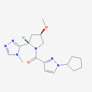 (1-cyclopentylpyrazol-3-yl)-[(2S,4R)-4-methoxy-2-(4-methyl-1,2,4-triazol-3-yl)pyrrolidin-1-yl]methanone