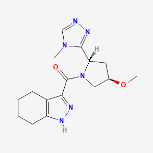 [(2S,4R)-4-methoxy-2-(4-methyl-1,2,4-triazol-3-yl)pyrrolidin-1-yl]-(4,5,6,7-tetrahydro-1H-indazol-3-yl)methanone