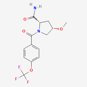 (2S,4S)-4-methoxy-1-[4-(trifluoromethoxy)benzoyl]pyrrolidine-2-carboxamide