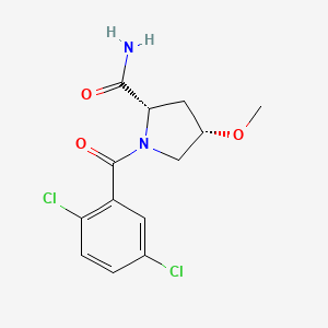 (2S,4S)-1-(2,5-dichlorobenzoyl)-4-methoxypyrrolidine-2-carboxamide