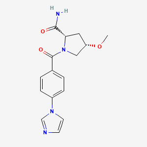 (2S,4S)-1-(4-imidazol-1-ylbenzoyl)-4-methoxypyrrolidine-2-carboxamide