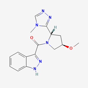 1H-indazol-3-yl-[(2S,4R)-4-methoxy-2-(4-methyl-1,2,4-triazol-3-yl)pyrrolidin-1-yl]methanone