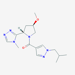 [(2S,4R)-4-methoxy-2-(4-methyl-1,2,4-triazol-3-yl)pyrrolidin-1-yl]-[1-(2-methylpropyl)pyrazol-4-yl]methanone