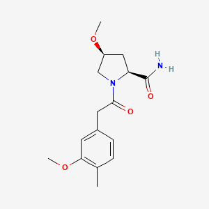 (2S,4S)-4-methoxy-1-[2-(3-methoxy-4-methylphenyl)acetyl]pyrrolidine-2-carboxamide