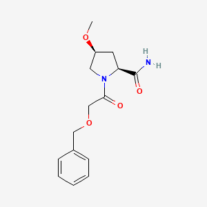 (2S,4S)-4-methoxy-1-(2-phenylmethoxyacetyl)pyrrolidine-2-carboxamide