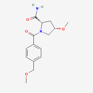 (2S,4S)-4-methoxy-1-[4-(methoxymethyl)benzoyl]pyrrolidine-2-carboxamide