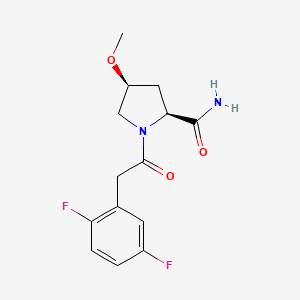 (2S,4S)-1-[2-(2,5-difluorophenyl)acetyl]-4-methoxypyrrolidine-2-carboxamide