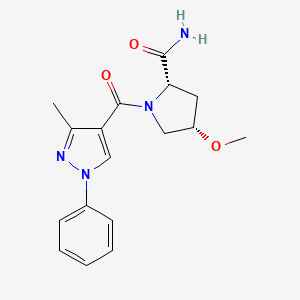 (2S,4S)-4-methoxy-1-(3-methyl-1-phenylpyrazole-4-carbonyl)pyrrolidine-2-carboxamide