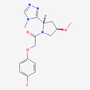 2-(4-fluorophenoxy)-1-[(2S,4R)-4-methoxy-2-(4-methyl-1,2,4-triazol-3-yl)pyrrolidin-1-yl]ethanone