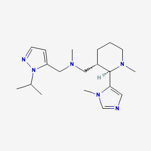 N-methyl-1-[(2R,3S)-1-methyl-2-(3-methylimidazol-4-yl)piperidin-3-yl]-N-[(2-propan-2-ylpyrazol-3-yl)methyl]methanamine