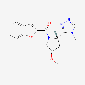 1-benzofuran-2-yl-[(2S,4R)-4-methoxy-2-(4-methyl-1,2,4-triazol-3-yl)pyrrolidin-1-yl]methanone