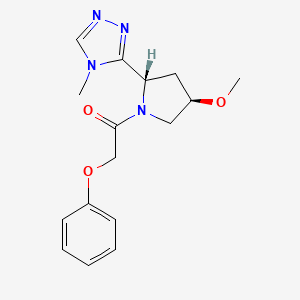 1-[(2S,4R)-4-methoxy-2-(4-methyl-1,2,4-triazol-3-yl)pyrrolidin-1-yl]-2-phenoxyethanone