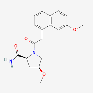 (2S,4S)-4-methoxy-1-[2-(7-methoxynaphthalen-1-yl)acetyl]pyrrolidine-2-carboxamide