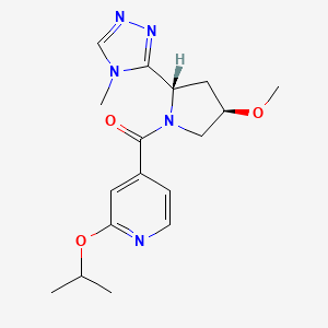 [(2S,4R)-4-methoxy-2-(4-methyl-1,2,4-triazol-3-yl)pyrrolidin-1-yl]-(2-propan-2-yloxypyridin-4-yl)methanone