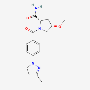 (2S,4S)-4-methoxy-1-[4-(5-methyl-3,4-dihydropyrazol-2-yl)benzoyl]pyrrolidine-2-carboxamide