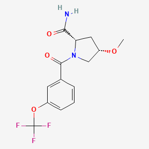 (2S,4S)-4-methoxy-1-[3-(trifluoromethoxy)benzoyl]pyrrolidine-2-carboxamide