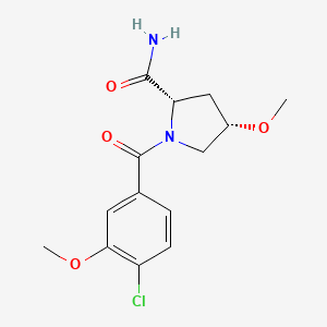 (2S,4S)-1-(4-chloro-3-methoxybenzoyl)-4-methoxypyrrolidine-2-carboxamide