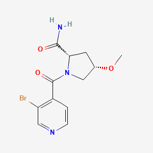 (2S,4S)-1-(3-bromopyridine-4-carbonyl)-4-methoxypyrrolidine-2-carboxamide