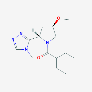 2-ethyl-1-[(2S,4R)-4-methoxy-2-(4-methyl-1,2,4-triazol-3-yl)pyrrolidin-1-yl]butan-1-one