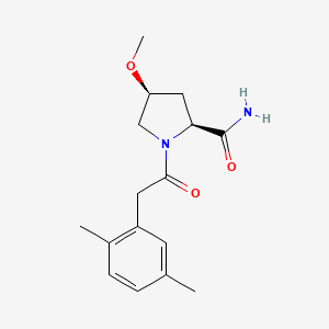 (2S,4S)-1-[2-(2,5-dimethylphenyl)acetyl]-4-methoxypyrrolidine-2-carboxamide