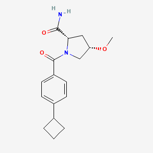 (2S,4S)-1-(4-cyclobutylbenzoyl)-4-methoxypyrrolidine-2-carboxamide