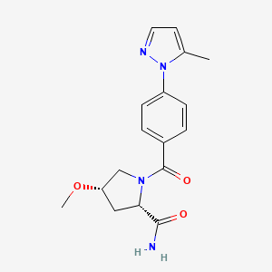 (2S,4S)-4-methoxy-1-[4-(5-methylpyrazol-1-yl)benzoyl]pyrrolidine-2-carboxamide