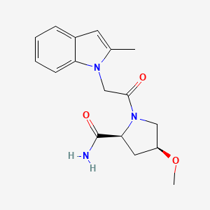 (2S,4S)-4-methoxy-1-[2-(2-methylindol-1-yl)acetyl]pyrrolidine-2-carboxamide