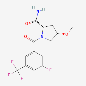 (2S,4S)-1-[3-fluoro-5-(trifluoromethyl)benzoyl]-4-methoxypyrrolidine-2-carboxamide