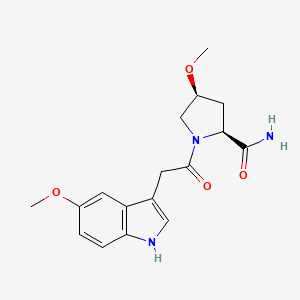 (2S,4S)-4-methoxy-1-[2-(5-methoxy-1H-indol-3-yl)acetyl]pyrrolidine-2-carboxamide