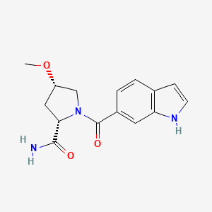 (2S,4S)-1-(1H-indole-6-carbonyl)-4-methoxypyrrolidine-2-carboxamide