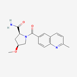 (2S,4S)-4-methoxy-1-(2-methylquinoline-6-carbonyl)pyrrolidine-2-carboxamide