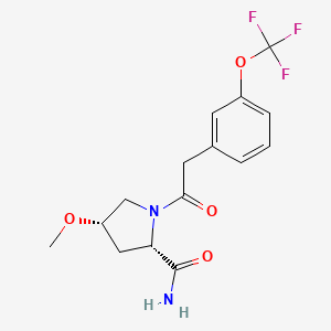 (2S,4S)-4-methoxy-1-[2-[3-(trifluoromethoxy)phenyl]acetyl]pyrrolidine-2-carboxamide