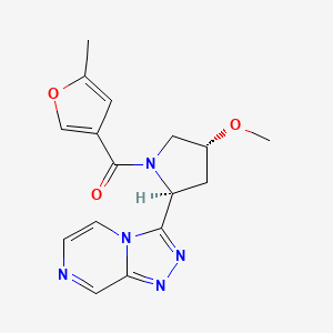 [(2S,4R)-4-methoxy-2-([1,2,4]triazolo[4,3-a]pyrazin-3-yl)pyrrolidin-1-yl]-(5-methylfuran-3-yl)methanone