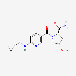 (2S,4S)-1-[6-(cyclopropylmethylamino)pyridine-3-carbonyl]-4-methoxypyrrolidine-2-carboxamide