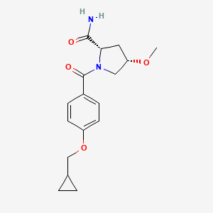 (2S,4S)-1-[4-(cyclopropylmethoxy)benzoyl]-4-methoxypyrrolidine-2-carboxamide