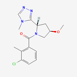 (3-chloro-2-methylphenyl)-[(2S,4R)-4-methoxy-2-(4-methyl-1,2,4-triazol-3-yl)pyrrolidin-1-yl]methanone