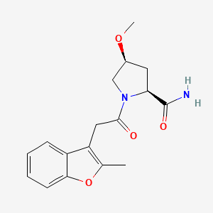 (2S,4S)-4-methoxy-1-[2-(2-methyl-1-benzofuran-3-yl)acetyl]pyrrolidine-2-carboxamide