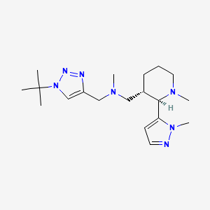 N-[(1-tert-butyltriazol-4-yl)methyl]-N-methyl-1-[(2R,3S)-1-methyl-2-(2-methylpyrazol-3-yl)piperidin-3-yl]methanamine