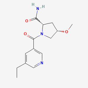 (2S,4S)-1-(5-ethylpyridine-3-carbonyl)-4-methoxypyrrolidine-2-carboxamide