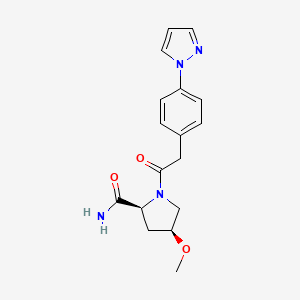 (2S,4S)-4-methoxy-1-[2-(4-pyrazol-1-ylphenyl)acetyl]pyrrolidine-2-carboxamide