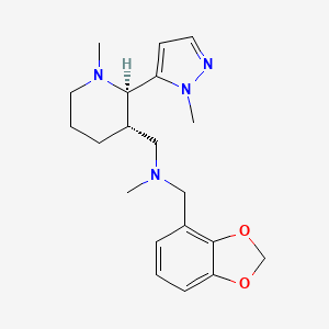 N-(1,3-benzodioxol-4-ylmethyl)-N-methyl-1-[(2R,3S)-1-methyl-2-(2-methylpyrazol-3-yl)piperidin-3-yl]methanamine