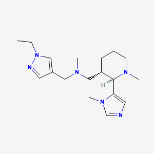 N-[(1-ethylpyrazol-4-yl)methyl]-N-methyl-1-[(2R,3S)-1-methyl-2-(3-methylimidazol-4-yl)piperidin-3-yl]methanamine