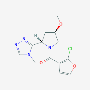 (2-chlorofuran-3-yl)-[(2S,4R)-4-methoxy-2-(4-methyl-1,2,4-triazol-3-yl)pyrrolidin-1-yl]methanone